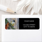 リトル《鳥》アメリカゴガラオンバーンボード背景 ラベル (インサイチュ)