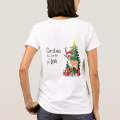 リトルIbex衣服サンタと'クリスマス Tシャツ (裏面)