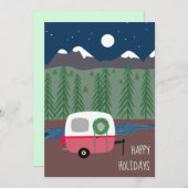 リトルRVキャンパークリスマスフラットカード シーズンカード (正面/裏面)