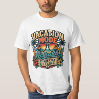 リトロバケーション・モード・アクティベート 現在オフライン中 Tシャツ