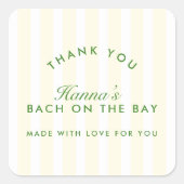 リトロモダンイエロー&グリーン スクエアシール (正面)