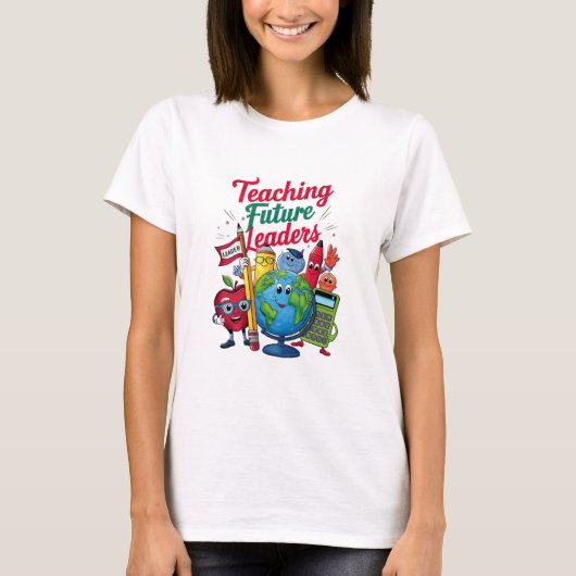 リトロ先生 リーダー育成 教師 学校 Tシャツ (正面)