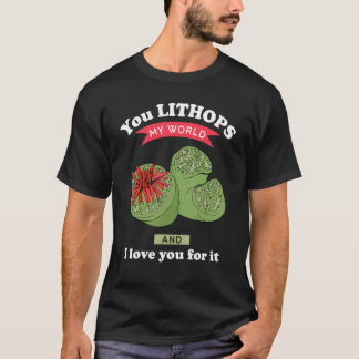 リトープスが私の世界を彩る リトープス 多肉植物 Tシャツ