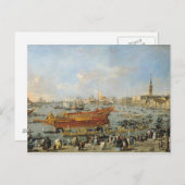 リドのための「ブケンタウロス」の出発 ポストカード (正面/裏面)