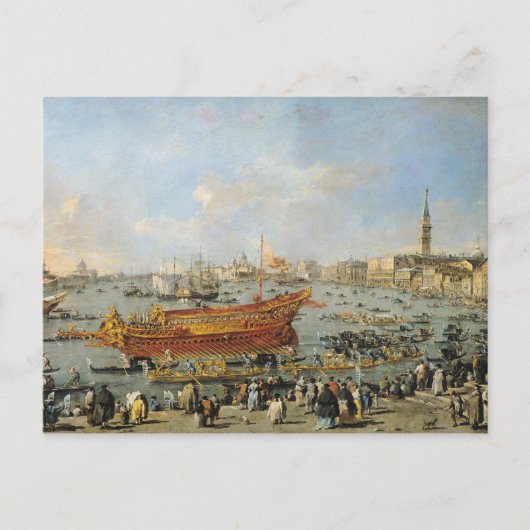 リドのための「ブケンタウロス」の出発 ポストカード (正面)