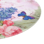 リドゥート花飾りガラス板 カッティングボード (角)