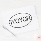 リドルIYQYQRユーロステッカー 楕円形シール (封筒)
