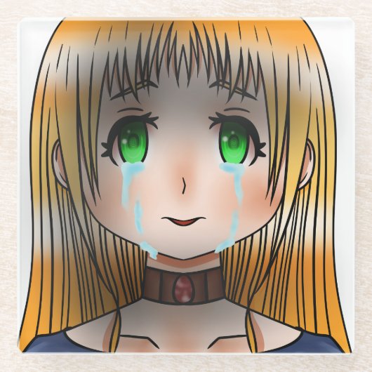 リナの恐怖：必死の反響 ガラスコースター (正面)