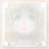 リナの恐怖：必死の反響 ガラスコースター (裏面)