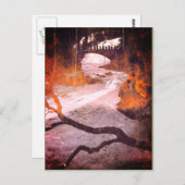 リナンダラ凍っていによる川の橋 ポストカード (正面/裏面)