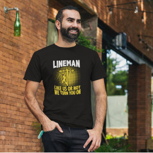 リニおもしろいマン引用文電線管 Tシャツ