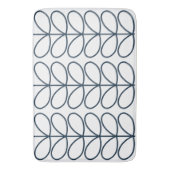 リニアステムホエールブルーとホワイトバイオーラキーリー バスマット (正面縦)