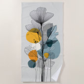 リニア開花ビーチタオル ビーチタオル (正面)