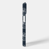 リニア・オーキッド | 高級感のある植物柄のダークネイビー Case-Mate iPhoneケース (裏面 / 右)