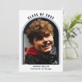 リニア ブルー アーチ フォト 卒業発表 招待状 (スタンド正面)