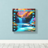 リニューアリラックスス息の繰り返し：流れる滝 キャンバスプリント (インサイチュ (ウッドフロア))