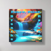 リニューアリラックスス息の繰り返し：流れる滝 キャンバスプリント (正面)