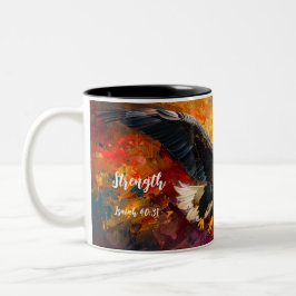 リニューアルされた強さ： Isaiah 40:31パーソナライズされたマグカップ ツートーンマグカップ