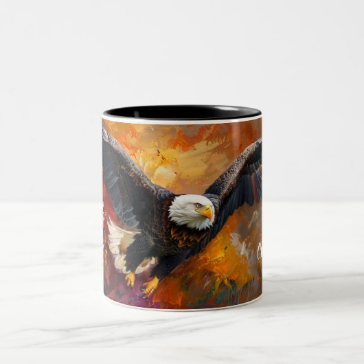 リニューアルされた強さ: Isaiah 40:31パーソナライズされたマグカップ ツートーンマグカップ (中央)