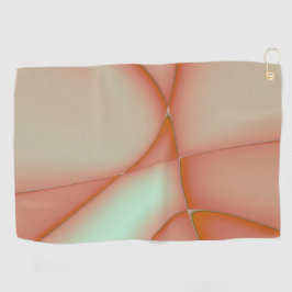 リニューアルされた桃の凸片切り出し ゴルフタオル