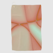 リニューアルされた桃の凸片切り出し ゴルフタオル (正面)