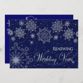 リニューアル結婚の誓い – 元気 – 冬 – 雪 招待状 (正面/裏面)