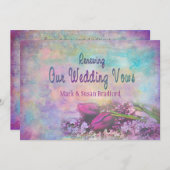 リニューアル結婚の誓い – 招待状フローラエレガンス 招待状 (正面/裏面)