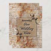 リニューアル結婚のVowsの調査 – Stonでエッチング 招待状 (正面/裏面)