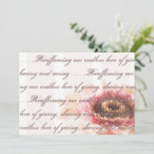 リニューアル結婚ストロベリーガーベラテクスチャー前面si 招待状 (スタンド正面)