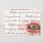 リニューアル結婚ストロベリーガーベラテクスチャー前面si 招待状 (正面/裏面)