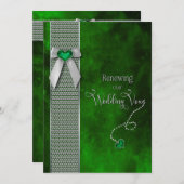リニューアル結婚ズの誓い招待状エメラルドグリーン 招待状 (正面/裏面)