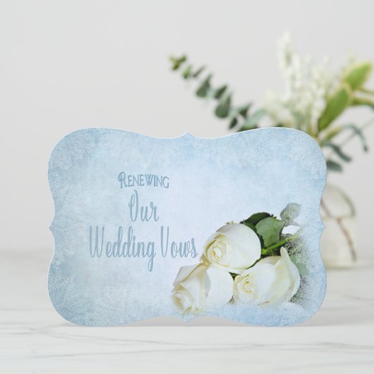 リニューアル結婚ズの誓い招待状 – ホワイトローズ 招待状 (スタンド正面)