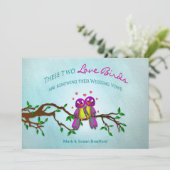 リニューアル結婚ズの誓い招待状- Love Birds 招待状 (スタンド正面)