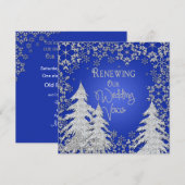 リニューアル結婚ズの誓い – 招待状 – 雪片 (正面/裏面)