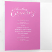 リニューアル結婚セレモニープログラムpink program 三つ折りプログラム (内部最初)