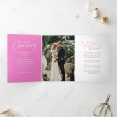 リニューアル結婚セレモニープログラムpink program 三つ折りプログラム (内部)