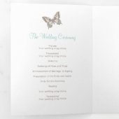 リニューアル結婚プログラムティール（緑がかった色）アクアチョウ 三つ折りプログラム (内部最初)