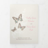 リニューアル結婚プログラムbrown pink chairs 三つ折りプログラム (カバー)