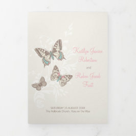 リニューアル結婚プログラムbrown pink chairs 三つ折りプログラム