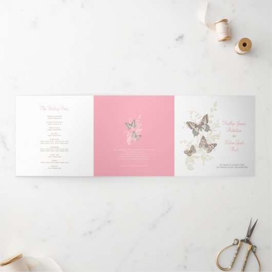 リニューアル結婚プログラムpink brown chairs 三つ折りプログラム (外部)