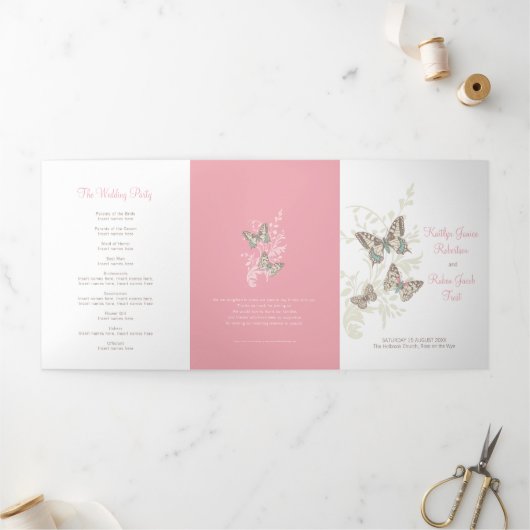 リニューアル結婚プログラムpink brown chairs 三つ折りプログラム (外部)