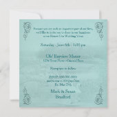 リニューアル誓い招待状 – 風光明媚な白鳥/湖 招待状 (裏面)