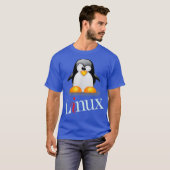 リヌオストゥおもしろいペンギンティー Tシャツ (正面フル)