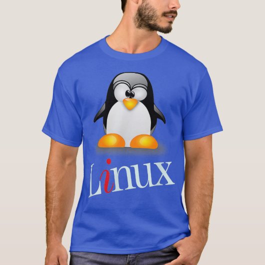 リヌオストゥおもしろいペンギンティー Tシャツ (正面)