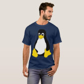 リヌマスコットトゥザペンギンおたくギークITパーソン Tシャツ (正面フル)