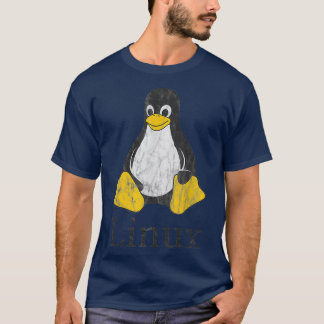 リヌマスコットトゥザペンギンヴィンテージおたくギーク Tシャツ