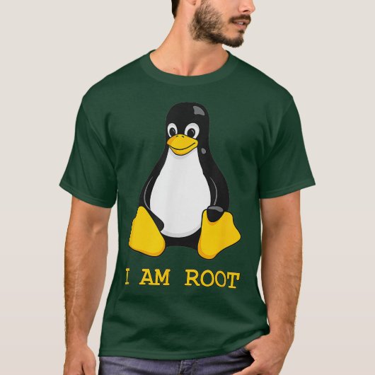 リヌ マスコット Tu ペンギン 私は Root T 男女 Tシャツ (正面)