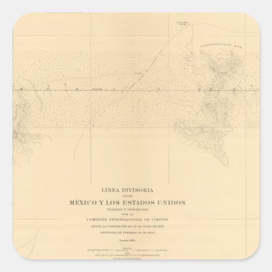 リネアディヴィソリアエントレメキシコ3 スクエアシール (正面)