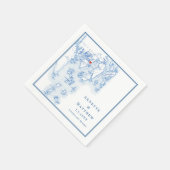 リネキンベイリゾートメーンマップエレガントネイビー結婚ズ スタンダードカクテルナプキン (角)