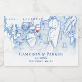 リネキンベイリゾートメ結婚インズミニボトル スパークリングワインラベル (シングルラベル)